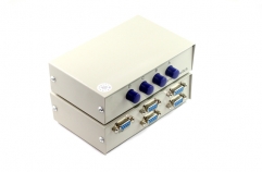  4 Way DB9 RS232 Push-Button Data Switch 