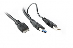  1M USB 3.0 Data/Power Y Cable 