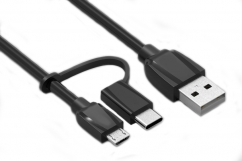  0.5M Micro USB Cable with Type-C Adaptor 