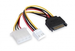 15CM SATA M To Molex & Floppy 