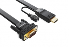  2M HDMI to VGA Flat Cable 