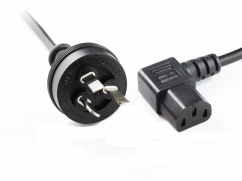  2M Wall To Left Angle IEC C13 Power Cable 