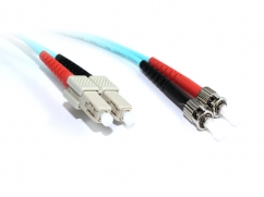 15M SC-ST OM3 10Gb Multimode Duplex Fibre Optic Cable 