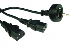  2.1M Wall To 2 x IEC C13 Power Cable 