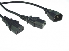  2.1M IEC C14 To 2 x IEC C13 Cable 