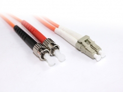  1M LC-ST OM1 Multimode Duplex Fibre Optic Cable 