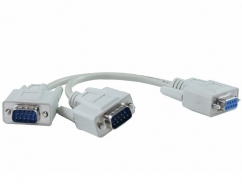  DB9F To 2 X DB9M Splitter Cable 