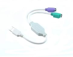  USB TO 2 PS/2 Port Adaptor Cable 