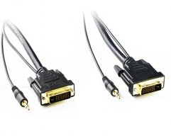  5M DVI-D to DVI-D Cable with 3.5mm Audio 