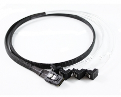  1M Mini SAS to 4 x Right Angle SATA Cable 