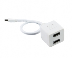  30CM Mini DP to 2 x DP Splitter Cable 