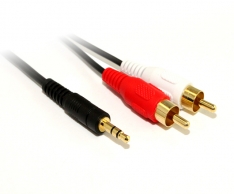  0.5M 3.5MM Plug to 2 x RCA Plug cable 