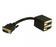  25Cm DVI-D To 2 X DVI F Cable 