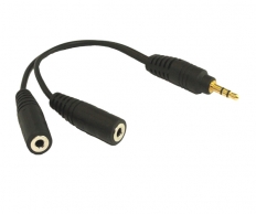  10CM 3.5MM Splitter 1M To 2F 