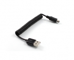  1M Coiled Mini USB 2.0 Cable 