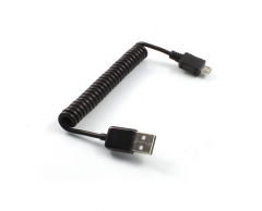  1M Coiled Micro USB 2.0 Cable 