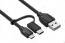 1M Micro USB Cable with Type-C Adaptor 