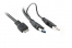  1M USB 3.0 Data/Power Y Cable 