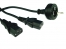 3M Wall to 2 x IEC C13 Power Cable 