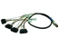  100CM MiniSAS HD To 4xSAS29F With 4 x Molex Power 