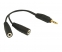 10CM 3.5MM Splitter 1M To 2F 