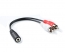  15CM 3.5mm F to 2 x RCA M cable 